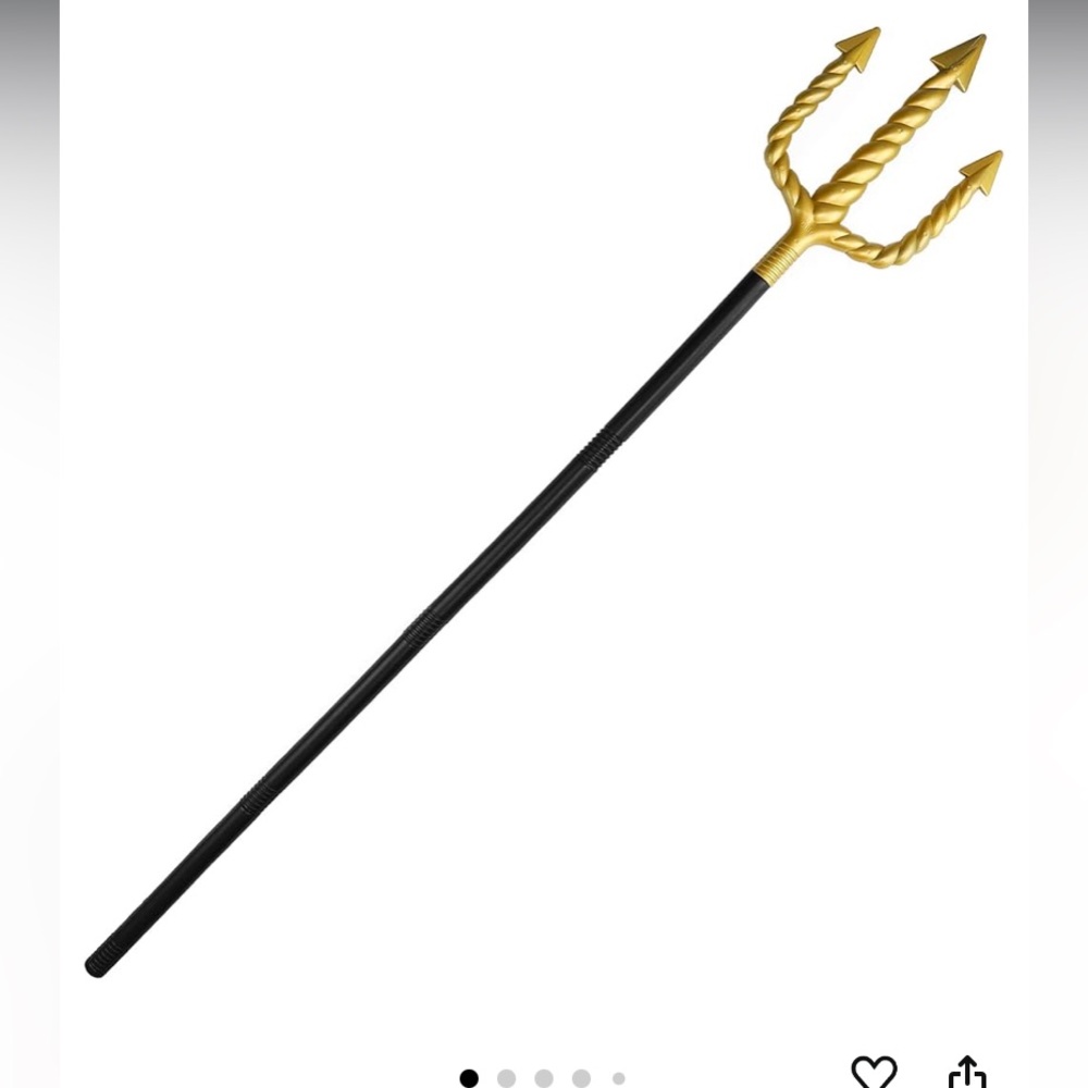 Gold plastic trident